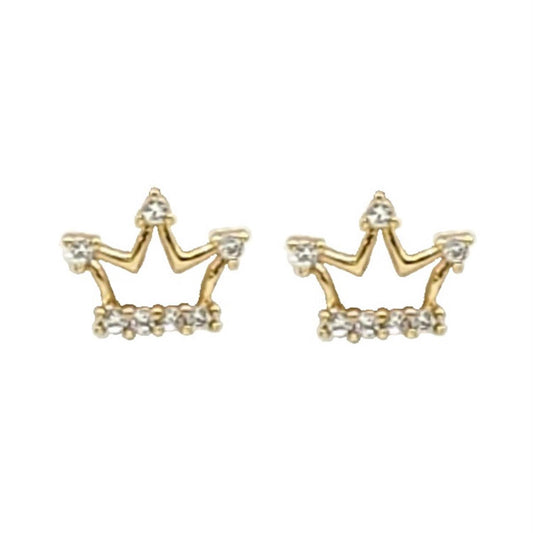 Crown Crystal Stud Earring